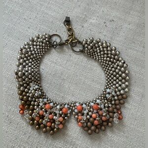 Anthropologie Pam Miran collab beaded collar necklace